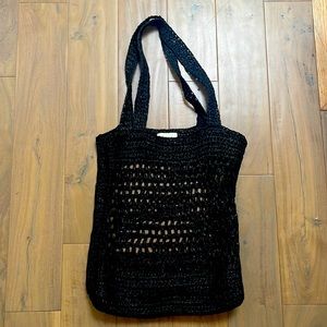 DISSH Soren Natural Woven Tote Black